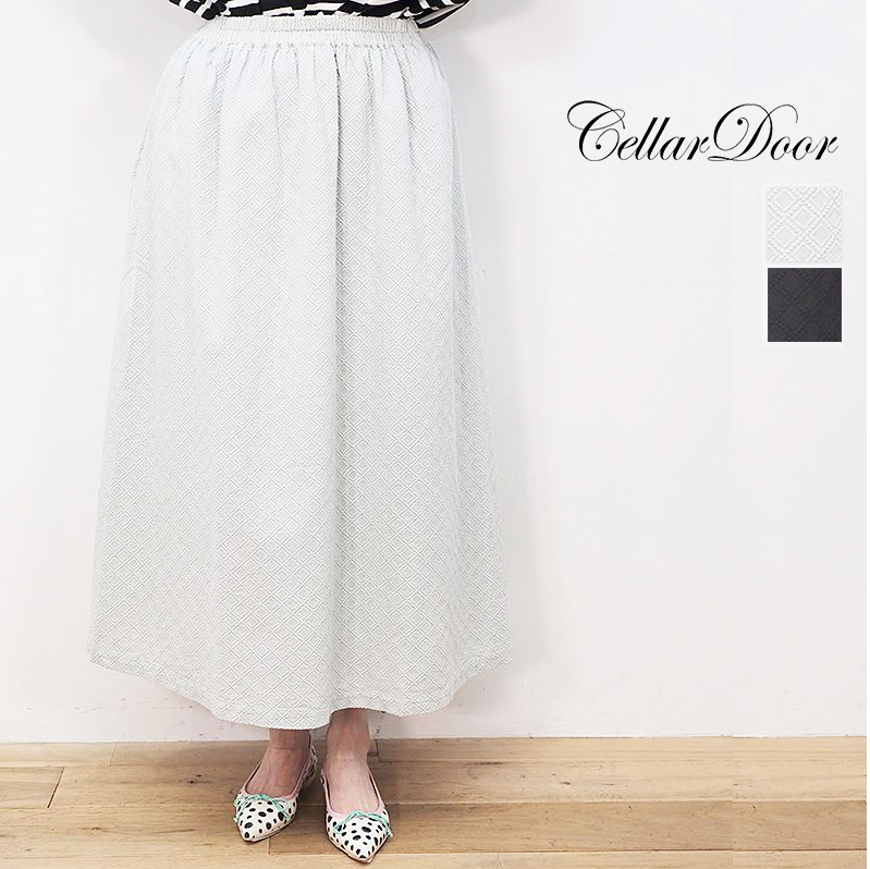 【40％OFF】【アプト別注】CELLAR DOOR セラードアー GRETA(NF421) レース模様刺繍フレアスカート | ボトムス 春夏 21SS