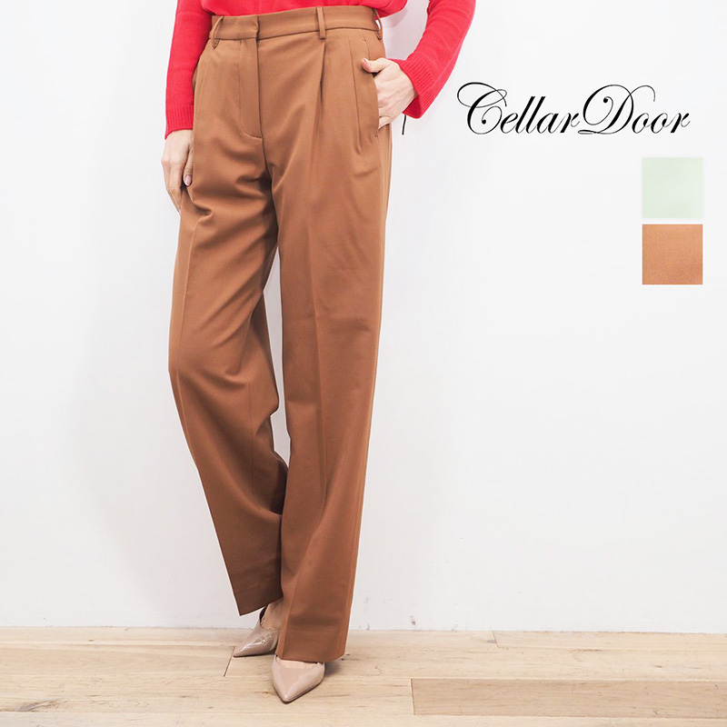 【40%OFF】【アプト別注】CELLAR DOOR セラードアー ウールワイドパンツ フルレングス WIRIS IW139  | 秋冬 ボトムス 19AW