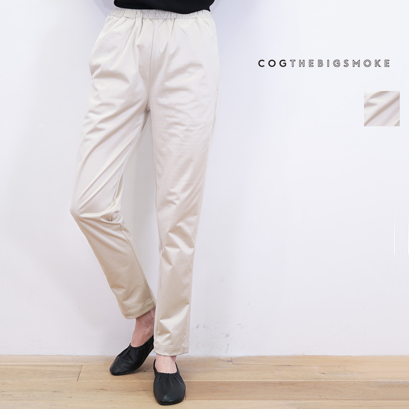 COG THE BIG SMOKE コグザビッグスモーク ポリエステルサテンスリムパンツ 10606-396-826-1 HAIDEN TUXEDO LEGGIN SILKY SATIN JERSEY | 24SS ボトムス 春夏