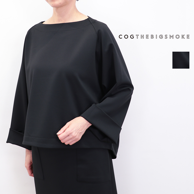 COG THE BIG SMOKE コグザビッグスモーク 13102-228-1314-1 MELODY RAGLAN TOP ジョーゼットダブルフェイスプルオーバー カットソー DOUBLE FACE SUITING - C13 | 25AW トップス 秋冬