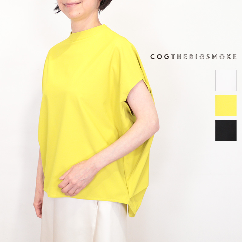 COG THE BIG SMOKE コグザビッグスモーク 14102-246-1423-1 NORMA TOP フレンチスリーブ タックヘムTシャツ カットソー OPAQUE TWILL - C14 | トップス 26SS 春夏