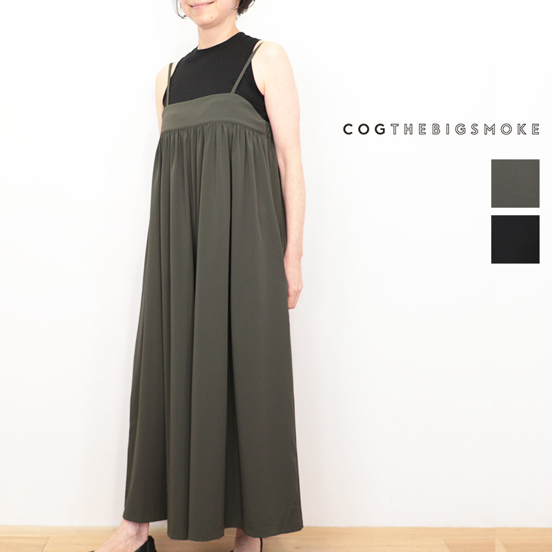 COG THE BIG SMOKE コグザビッグスモーク 14701-238-1215-1 LINA OVERALLS キャミソールオーバーオール オールインワン サロペット ワンピース LUX TWILL STRETCH - C14 | ボトムス 26SS 春夏
