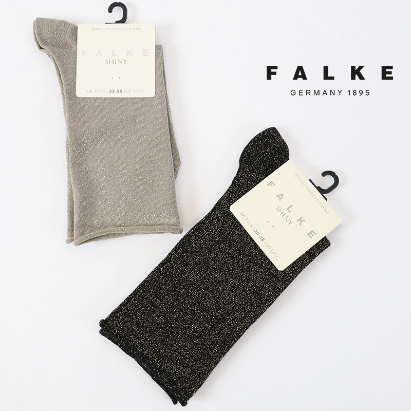 【ネコポス可】FALKE ファルケ 46414 Shiny Socks WOMEN ラメソックス シャイニーソックス カラーソックス リブ無し 足首丈 無地 ホワイト シルバー グレー ゴールド 靴下 ギフト プレゼント | 定番 ファッショングッズ