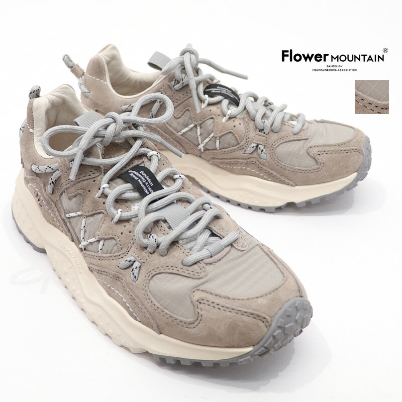 FLOWER MOUNTAIN フラワーマウンテン FM125001 YAMABUSHI ローカットスニーカー Sand beige ナイロン×スウェード マルチカラー ウォーキングシューズ ヤマブシ | 25AW シューズ