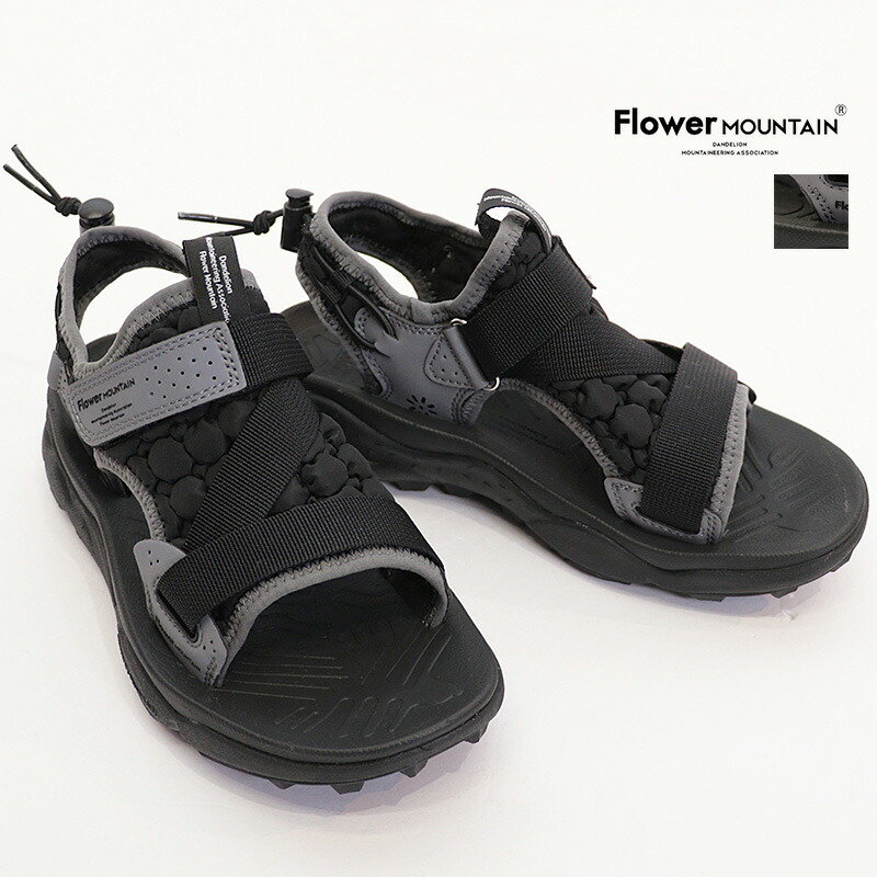 FLOWER MOUNTAIN フラワーマウンテン FM30083 NAZCA ナスカ Cloudy black パディングメッシュサンダル ベルトサンダル スポーツサンダル スポサン スニーカーサンダル | 26SS シューズ 春夏