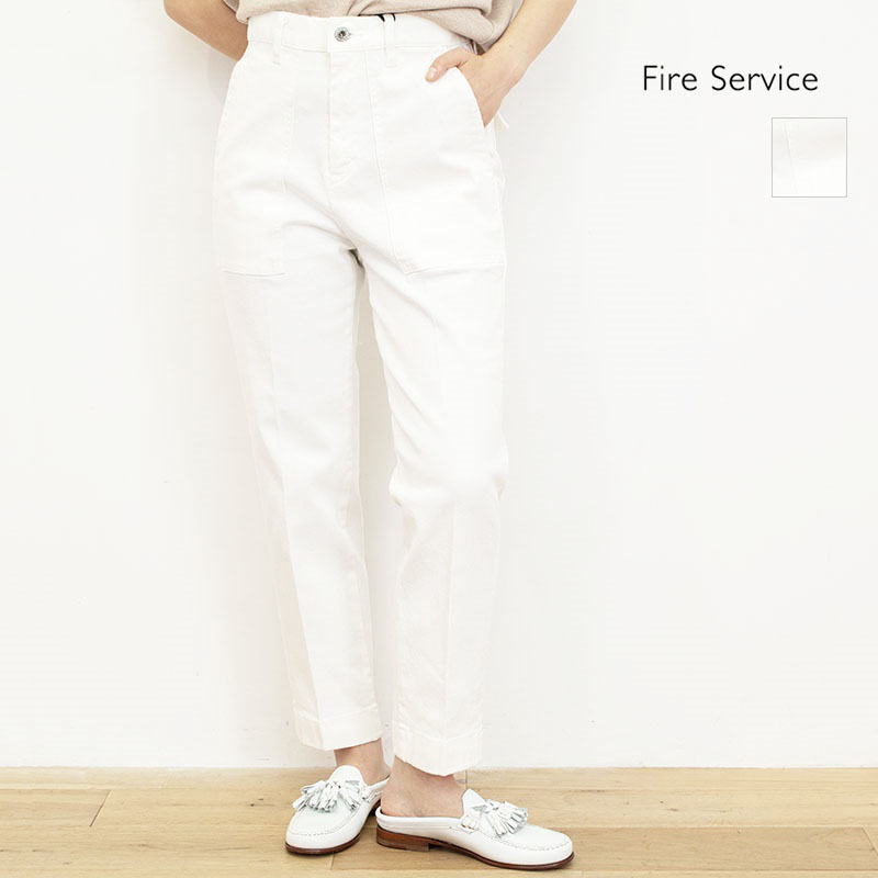 【40％OFF】Fire Service ファイアーサービス FIS-008-193271 ベイカーパンツ BAKER PANTS White/ホワイトファイヤーサービス デニムパンツ | 24SS ボトムス 春夏