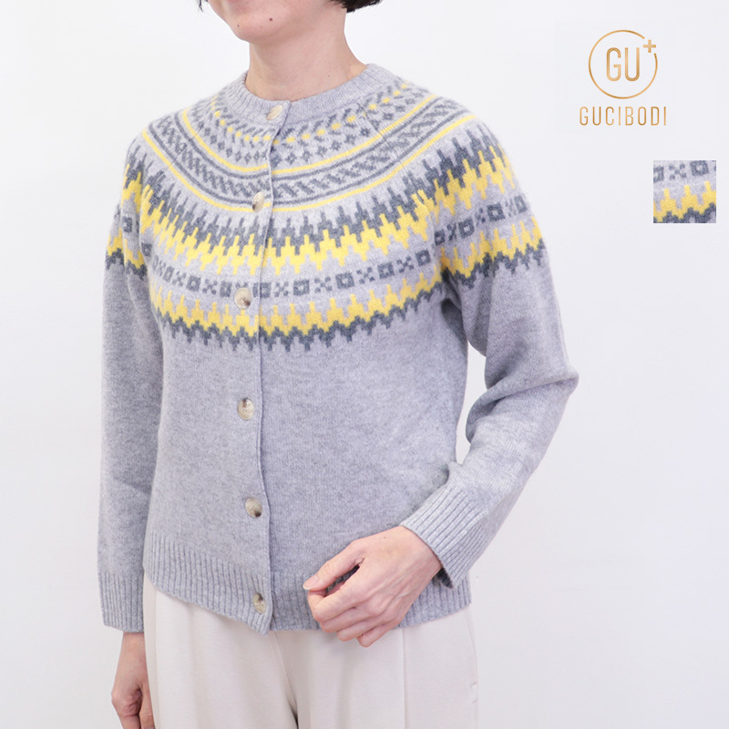 【40％OFF】GUCIBODI グチボディ R20784513 ノルディック柄 カシミヤニットカーディガンカシミヤ100％ セーター カシミア | 25AW トップス 秋冬