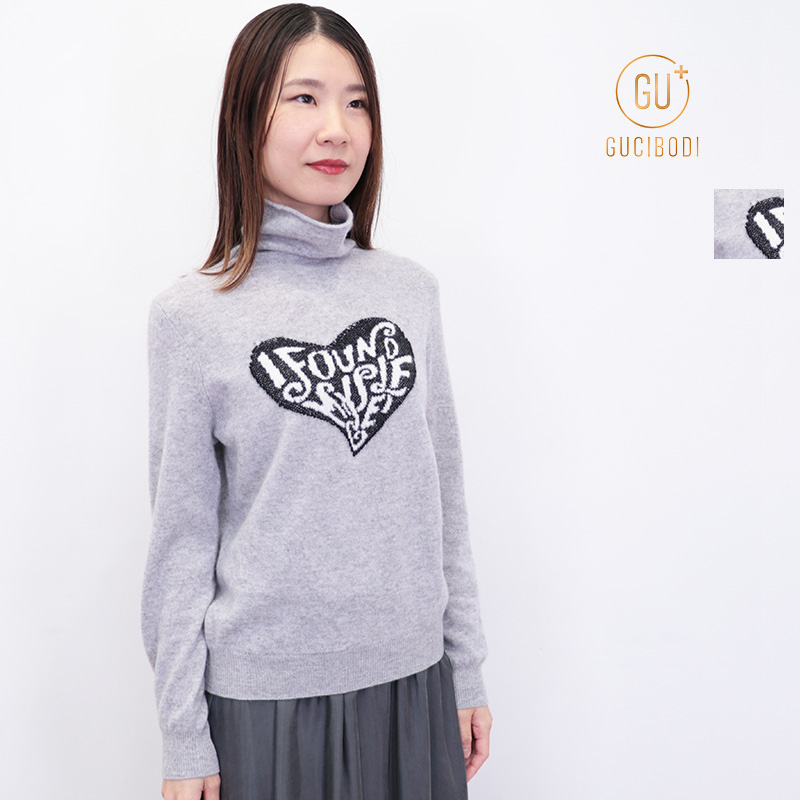 GUCIBODI グチボディ R21221701 ハート柄 カシミヤニットプルオーバー カシミヤ100％ セーター カシミア | 26AW トップス 秋冬