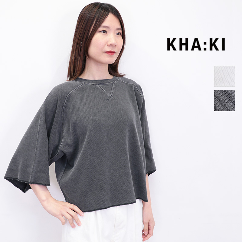 KHA:KI カーキ MIL25HCS3435 ハニカムサーマルプルオーバー スウェット Tシャツ カットソー HONEYCOMB S/S TOP  khaki kahki  | 25SS トップス 春夏