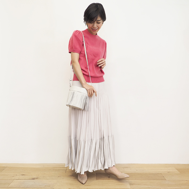 40%OFF】DEMYLEE デミリー パフスリーブカシミヤニットプル