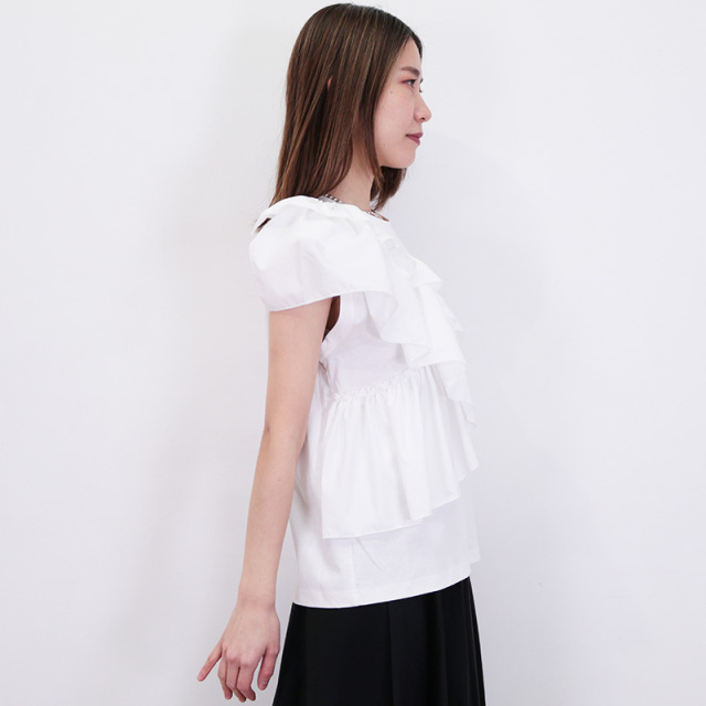 ADAWAS アダワス ADWS-308-59 スムースジャージ―フリルTシャツ 
