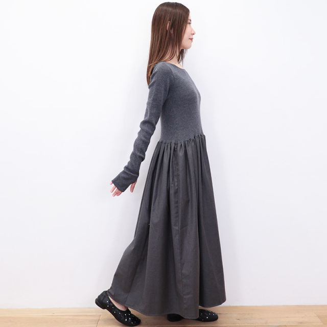 【タグ付き未使用】　ADAWAS アダワス　ロングワンピース　ネイビー　Lサイズ タグ付き未使用】ADAWAS アダワスロングワンピースネイビーLサイズ