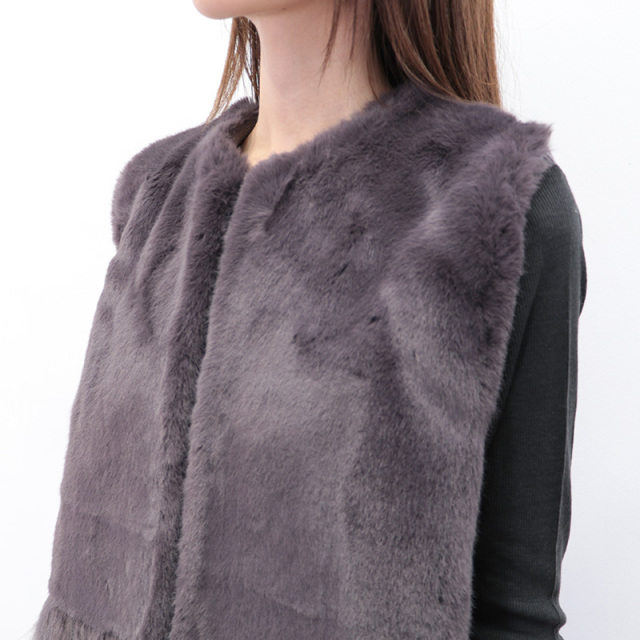 ADAWAS アダワス ADWS-401-40 ファージレ FUR GILET エコファー ADAWAS アダワス ADWS-401-40 ファージレ FUR GILET エコファー