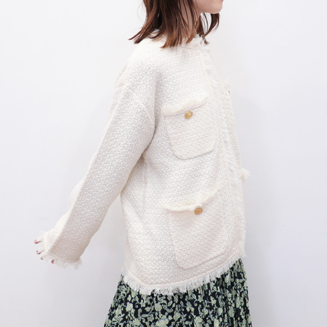 ADAWAS 　KNIT TWEEDジャケット ADAWASのニットツイードジャケット【STANDARD BOOK 2022AW