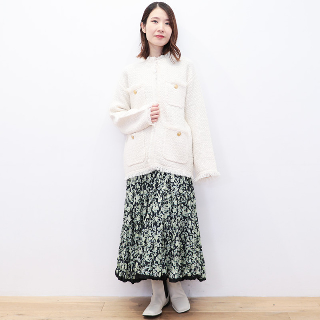 【未使用品】MUSE ADAWAS/アダワス　KNIT TWEED ジャケット ADAWAS(アダワス)のニットツイードジャケット通販 | 集英社HAPPY