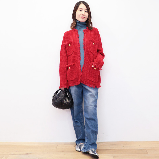 【未使用品】MUSE ADAWAS/アダワス　KNIT TWEED ジャケット 未使用品】MUSE ADAWAS/アダワス KNIT TWEED ジャケット