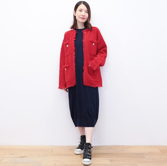 【未使用品】MUSE ADAWAS/アダワス　KNIT TWEED ジャケット ADAWAS(アダワス)のニットツイードジャケット通販 | 集英社HAPPY