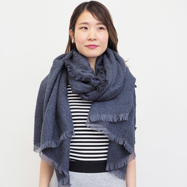 スーパーセール タイムセール 時間 A SAUCE MELER/アソースメレ】真綿シルクリネンフリンジストール◇ 小物