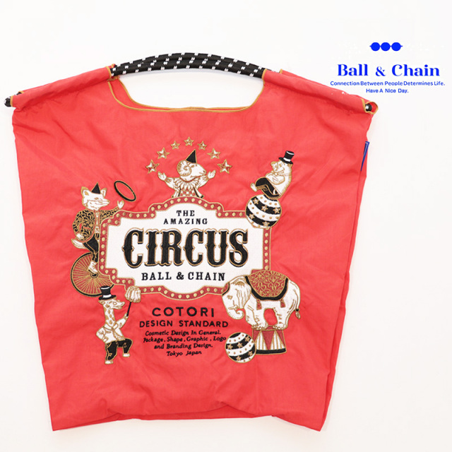 Ball＆Chain  ボール＆チェーン 321007 C.CIRCUS  ＜Mサイズ＞  サーカス  COTORI　トートバッグ エコバッグ ショッピングバッグ ハンドバッグ 刺繍 ギフト ボールチェーン BLUE LABEL ボールアンドチェーン | バッグ 定番