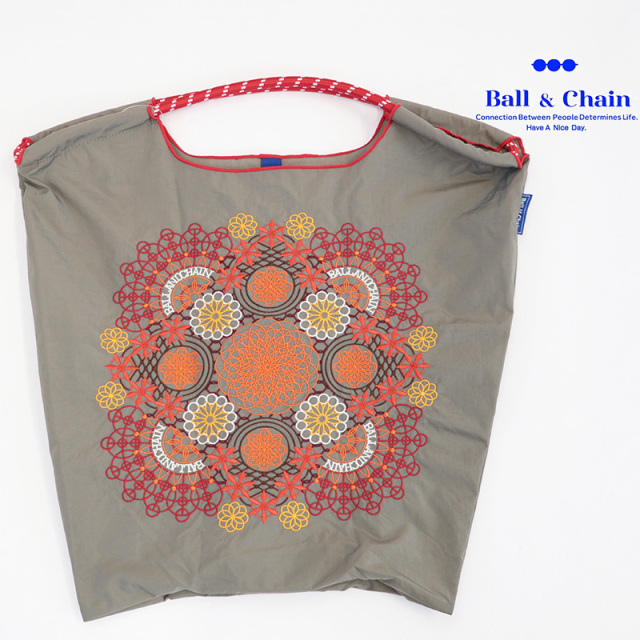 Ball＆Chain ボール＆チェーン 301086 Flower Lace ＜Mサイズ＞ フラワーレース 花 トートバッグ エコバッグ ショッピングバッグ ハンドバッグ 刺繍 ギフト ボールチェーン BLUE LABEL ボールアンドチェーン