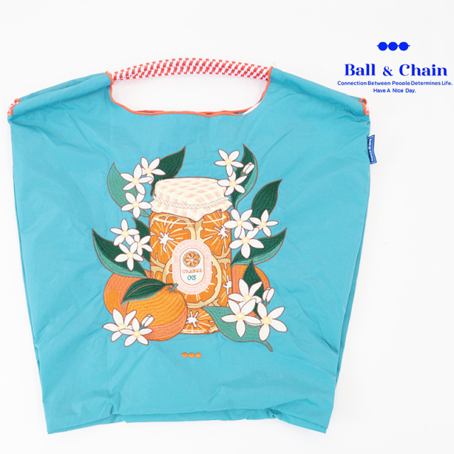 Ball＆Chain ボール＆チェーン 301093 HONEY PRESERVED ＜Mサイズ＞ ハニープリザーブド オレンジ はちみつ漬け トートバッグ エコバッグ ショッピングバッグ ハンドバッグ 刺繍 ギフト ボールチェーン BLUE LABEL ボールアンドチェーン
