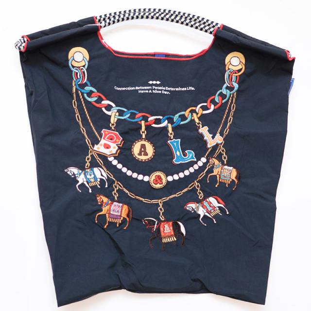 ボールアンドチェーン　ホースチャーム　ネイビー　Ｌサイズ　未使用 ボールアンドチェーン オリジナルのエコバッグ ホースチャーム