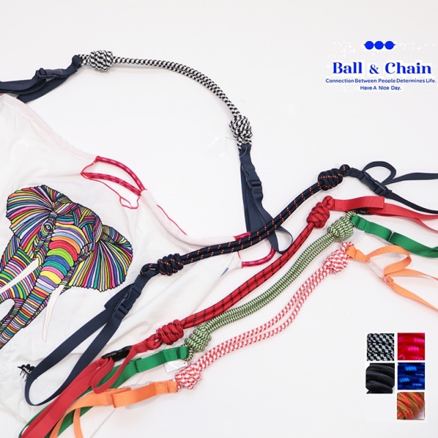 新色追加【ネコポス可】Ball＆Chain ボール＆チェーン パラコードストラップ 301999 ショルダーストラップ トートバッグ用 エコバッグ用 ボールチェーン BLUE LABEL ボールアンドチェーン PARACOAD | バッグ 定番