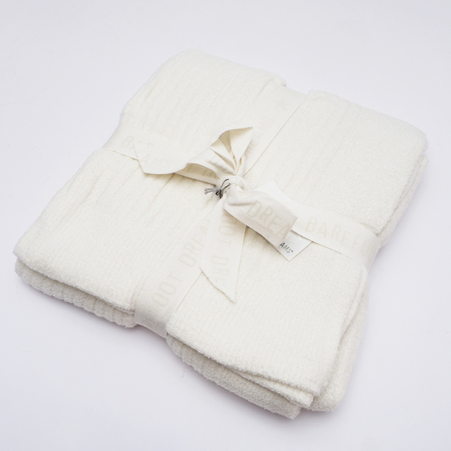 期間限定販売 Barefoot Dreams ベアフットドリームス リブ編みブランケット 毛布 Ribbed Throw 463 ギフト 毛布 プレゼント お祝い シングル セミダブル