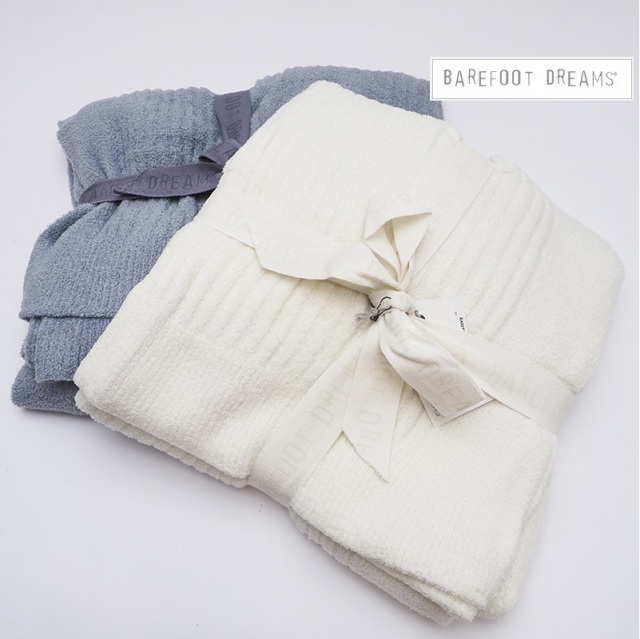 期間限定販売 Barefoot Dreams ベアフットドリームス リブ編みブランケット 毛布 Ribbed Throw 463 ギフト 毛布 プレゼント お祝い シングル セミダブル