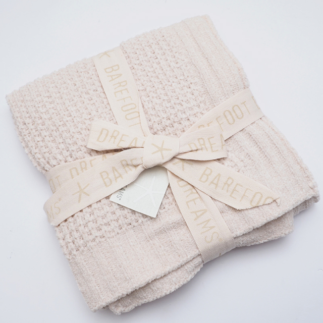 【期間限定販売】BAREFOOT DREAMS ベアフットドリームス ワッフル編みベビーブランケット BNA1166 Waffle Baby