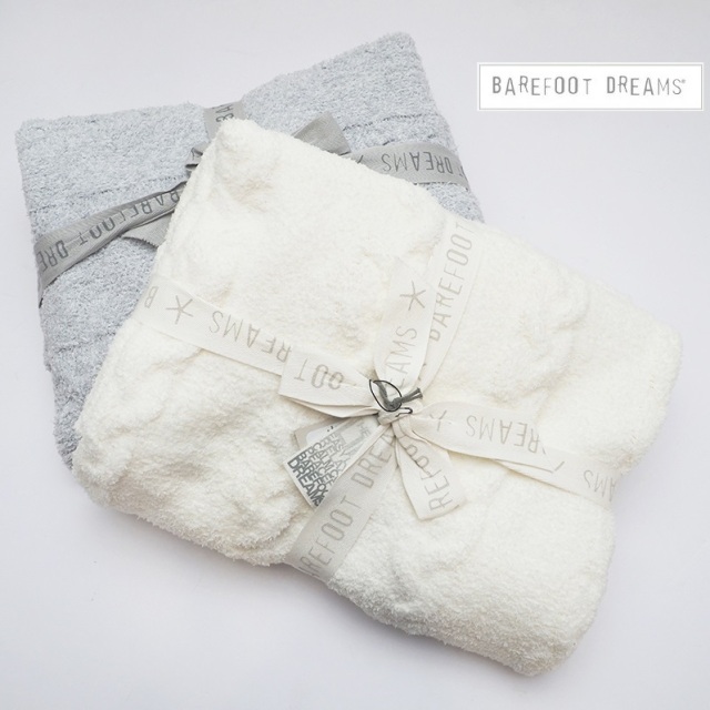期間限定販売 Barefoot Dreams ベアフットドリームス ケーブル編みブランケット hcc1276 Cc Heathered Cable Blanket ギフト 毛布 プレゼント お祝い