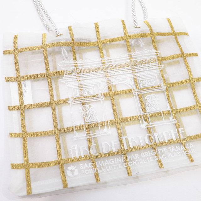 ★パリ限定★【ブリジットタナカ】オーガンジーBAG 凱旋門 BRIGITTE TANAKA PARIS 凱旋門 GOLD 刺繍入りオーガンジーバッグ