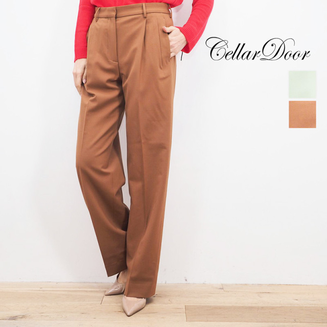 【40%OFF】【アプト別注】CELLAR DOOR セラードアー ウールワイドパンツ フルレングス WIRIS IW139  | 秋冬 ボトムス 19AW