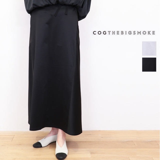 COG THE BIG SMOKE コグザビッグスモーク 12502-396-1019-1 シルキーサテンジャージ フレアスカート JENIFFER FLAIR SKIRT SILKY SATIN JERSEY | ボトムス 25SS 春夏