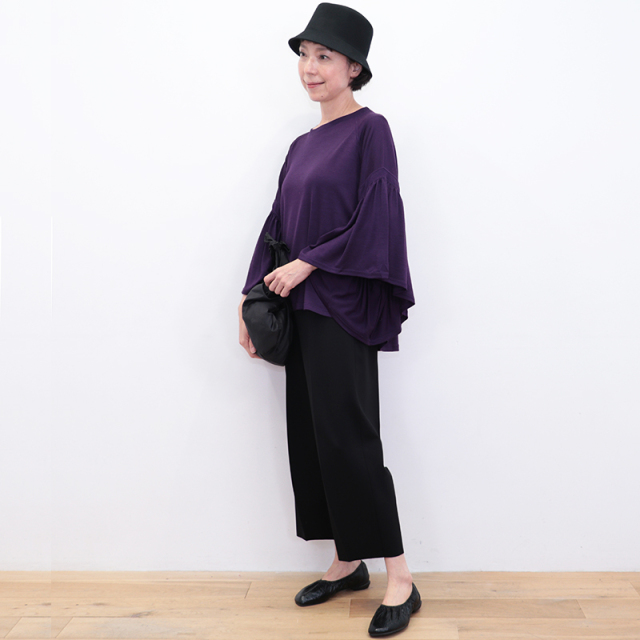 1回着用・AIRTIGHT ロングジョン ブラック ノースリーブLサイズ A7-N152CT]NO CONTROL AIR(ノーコントロールエアー)NFVCT / Vネック