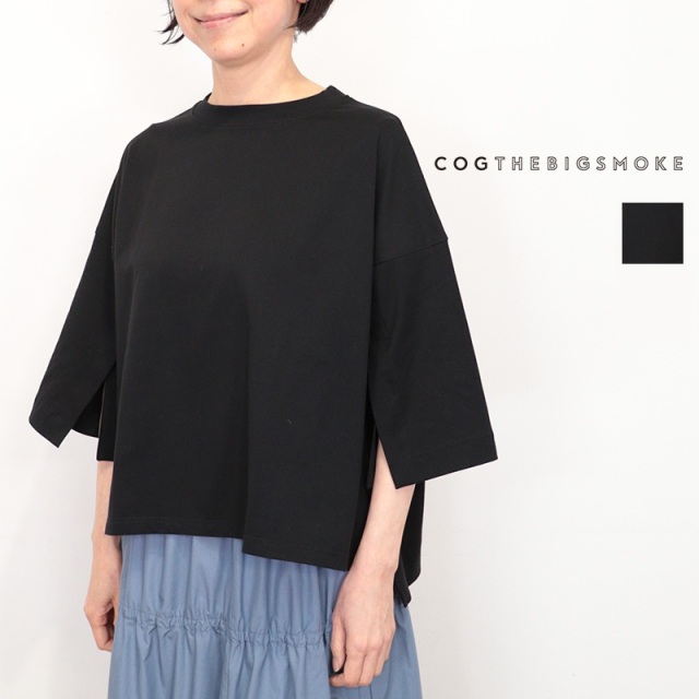 COG THE BIG SMOKE コグザビッグスモーク 14101-172-1418-1 NOELLA T SHIRT スリットスリーブTシャツ カットソー CRISP JERSEY - C14 | トップス 26SS 春夏