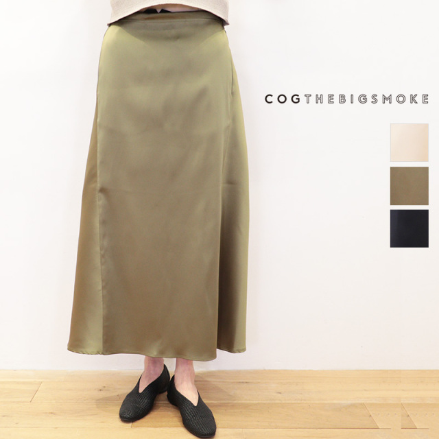 COG THE BIG SMOKE コグザビッグスモーク 14502-245-1019-1 サテンストレッチ フレアスカート JENIFFER FLAIR SKIRT DUCHESS SATIN STRETCH | ボトムス 26SS 春夏