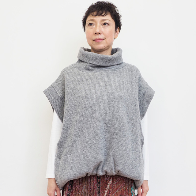 COG THE BIG SMOKE コグザビッグスモーク 7101-117-721-1 ハイネックベスト GISELE ROLLNECK GILET ジレ タートルネックニット | 22AW トップス 秋冬