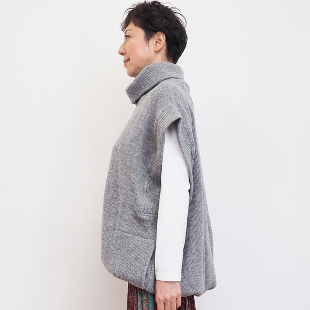 COG THE BIG SMOKE コグザビッグスモーク 7101-117-721-1 ハイネックベスト GISELE ROLLNECK GILET ジレ タートルネックニット | 22AW トップス 秋冬