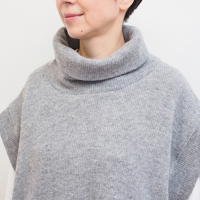 COG THE BIG SMOKE コグザビッグスモーク 7101-117-721-1 ハイネックベスト GISELE ROLLNECK GILET ジレ タートルネックニット | 22AW トップス 秋冬