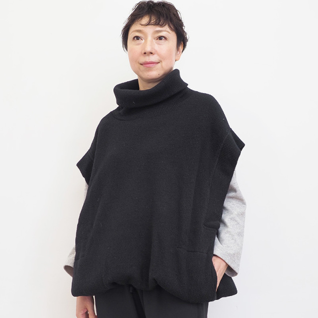COG THE BIG SMOKE コグザビッグスモーク 7101-117-721-1 ハイネックベスト GISELE ROLLNECK GILET ジレ タートルネックニット | 22AW トップス 秋冬