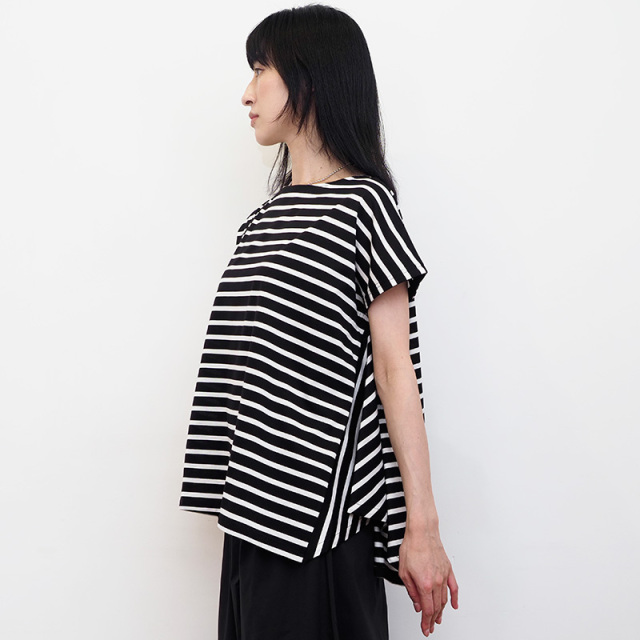 COG THE BIG SMOKE コグザビッグスモーク 8101-137-405-1 スクエアヘムボーダーTシャツ DRIS TOP カットソー  プルオーバー | トップス 23SS 春夏