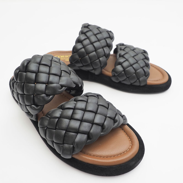 【40%OFF】残り僅か！37,38サイズ　CORSO ROMA9 コルソローマ PONZA3012（NAPPA） イントレチャートフラットサンダル  | 22SS シューズ 春夏
