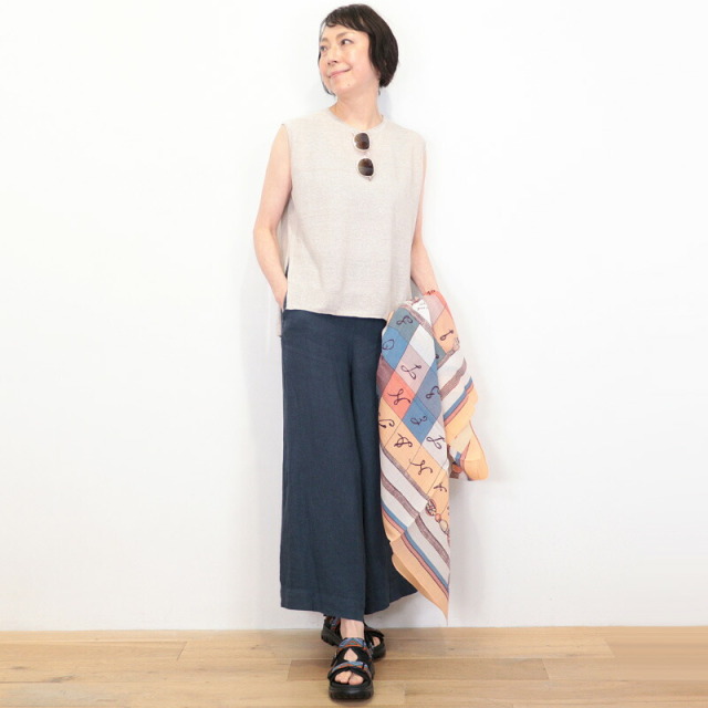 CT plage シーティープラージュ CT26123 リネンノースリーブニットプル