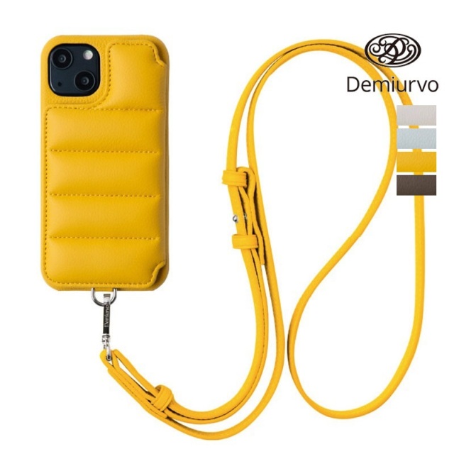 【iPhoneSE3/SE2/8/7/6s/6】Demiurvo デミウルーボ レザースマートフォンケース BALLON バロン アイフォンケース アイフォーンケース 携帯ケース 首紐付き ストラップ付き キルティング 本革 ICカード iPhoneSE3/iPhoneSE2 DEMIU デミュウ