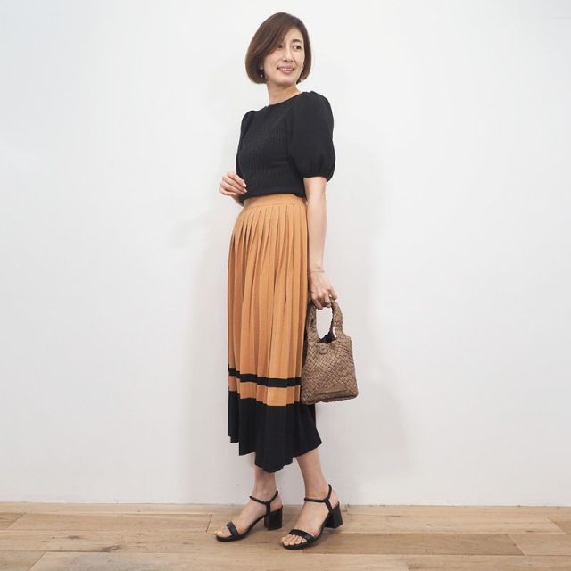 40%OFF】DEMYLEE デミリー 3110800045 バルーンスリーブ リブニット  