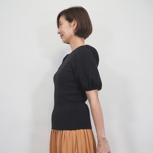 40%OFF】DEMYLEE デミリー 3110800045 バルーンスリーブ リブニット  