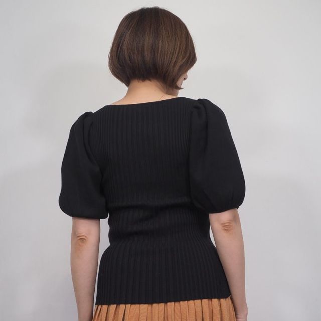 40%OFF】DEMYLEE デミリー 3110800045 バルーンスリーブ リブニット  
