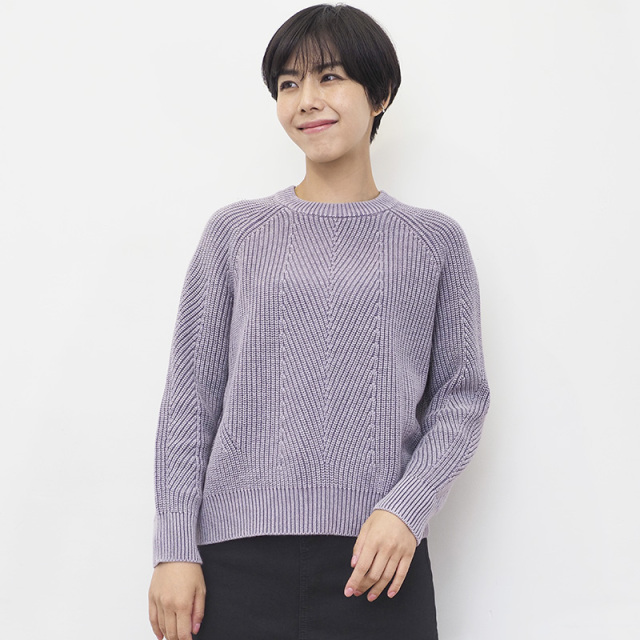 DEMYLEE デミリー ChelseaCottonSweater コットンリブニットデザイン編みプルオーバー セーター チェルシー　| トップス  22AW新色追加