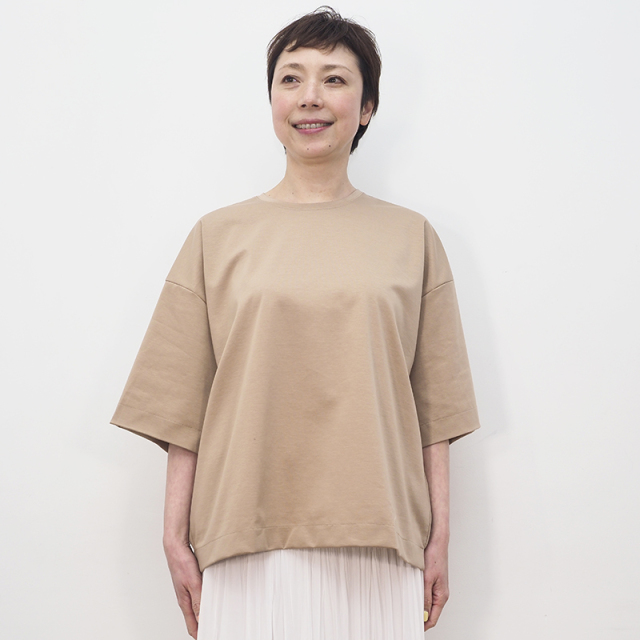 オシャレ ebure エブール スーピマコットンオーバーサイズカットソー T